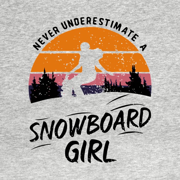 Never Underestimate A Snowboard Girl, Funny Girl by Chrislkf